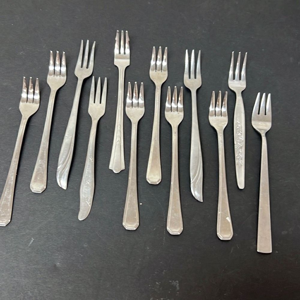 Mixed Lot Vintage Seafood Cocktail Forks Stainless Steel